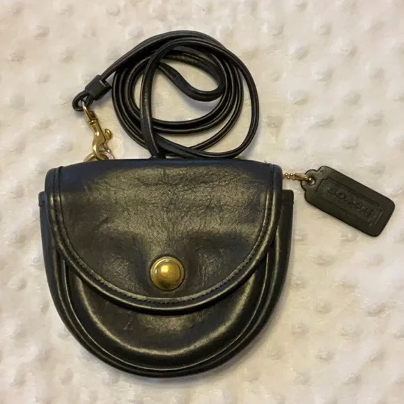 Coach Black Leather Crossbody Belt Bag - Picture 1 of 10